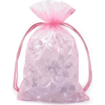 Dárkový pytlík 10x15 cm organza - růžová sv. (10 ks)