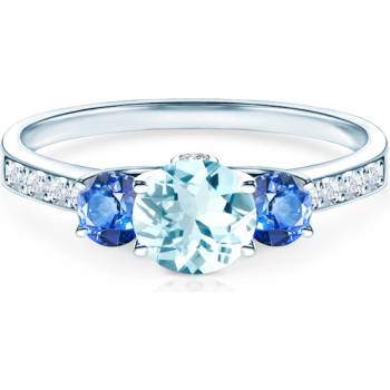 SAVICKI Годежен пръстен Dream: бяло злато, аквамарин
