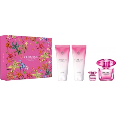 Versace Bright Crystal Absolu Woman EDP 90 ml + tělové mléko 100 ml + sprchový gel 100 ml + EDP 5 ml dárková sada