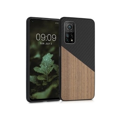 Pouzdro Kwmobile Dřevěné Xiaomi Mi 10T / Mi 10T Pro tmavě hnědé