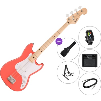 Squier Sonic Bronco Bass LRL SET 2 Tahitian Coral Електрическа бас китара