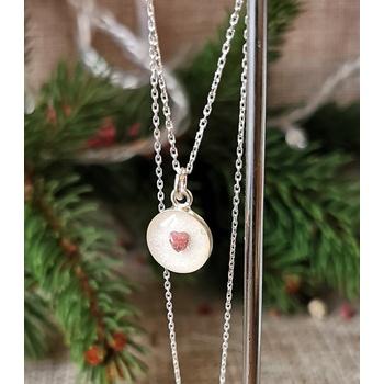 Meganflo Нежен сребърен медальон с кърма