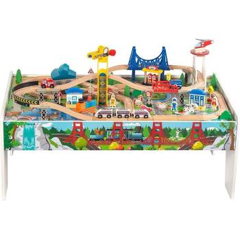 Wooden Влакова Композиция на Маса - 100 части (1012424F)