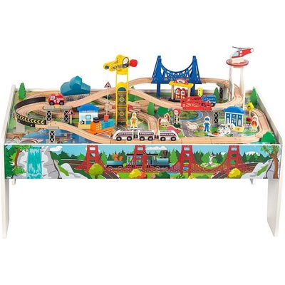 Wooden Влакова Композиция на Маса - 100 части (1012424F)
