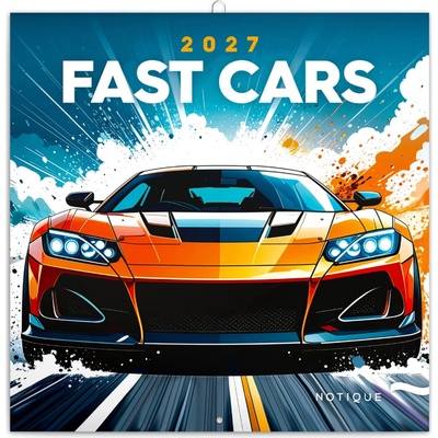 Notique nástenný poznámkový Fast cars 30 × 30 cm 2027