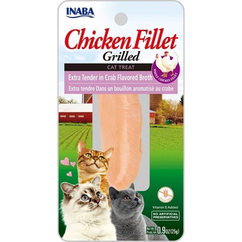 INABA Cat Grilled Chicken Fillet v krabom vývare extra jemné 25 g