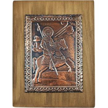 Image 1 of МЕДНА ИКОНА СВЕТИ ВЕЛИКОМЪЧЕНИК МИНА