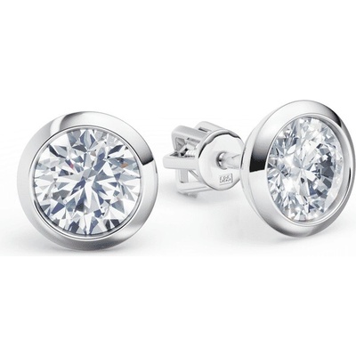 DF Dámske náušnice 3678 z bieleho zlata s diamantmi o celkovej hmotnosti 1,80 ct