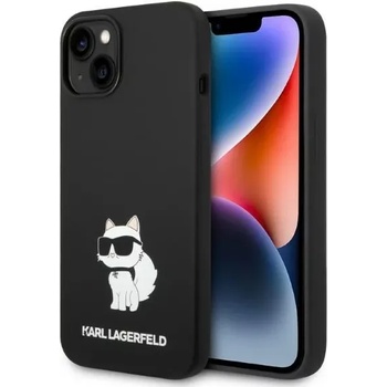 KARL LAGERFELD iPhone 14 Plus 6, 7" hardcase black Silicone Choupette (KLHCP14MSNCHBCK)