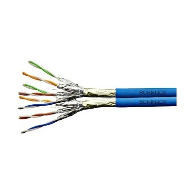 Schrack HSKP823HA5 F/FTP Cat.6a 500 MHz 2x(4x2xAWG23), LS0H, 500m, modrý