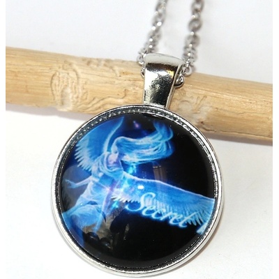 Fashion Jewerly Řetízek Amulet Modrý Anděl ochránce všech potřebných 2515