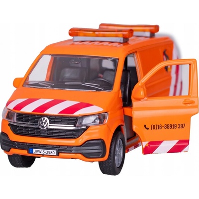 Kids Globe Traffic Volkswagen Transporter 27 cm kov spätný chod so svetlom a zvukom