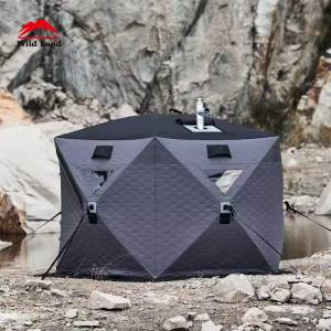  Мултифункционална четириместна палатка Wild Land Star Hub, 2 врати, 3 слоя изолация, Full Thermal Trap, 294x280x207cm (Star Hub) Палатка