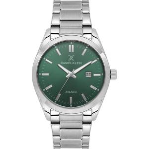 Daniel Klein DK. 6.14273-4 - мъжки часовник, кварцов, 42.5 mm, зелен циферблат, 5 ATM, сребрист Часовници