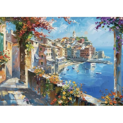 Dino - Puzzle Mediterranean town - 1 000 piese