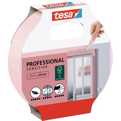 Tesa Precision Sensitive 56260-00000-03 Krepová lepiaca páska 25 m x 25 mm ružová 1 ks