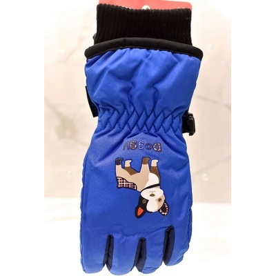 Echt Doggy detské modré lyžiarske rukavice