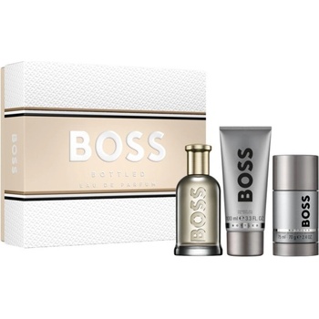 HUGO BOSS Bottled Eau De Parfum Подаръчен комплект за мъже Размер EDP 100 + 100 ml душ гел + 75 ml дезодорант стик