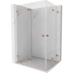 Mexen Lunar-F Duo сгъваема душ кабина 95 x 90 см, прозрачна, четкана мед - 836-095L-090P-65-00 (836-095L-090P-65-00)