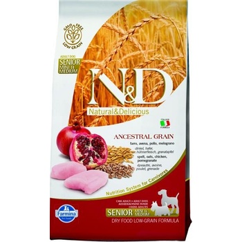 N&D Low Grain Dog Senior S/M Chicken & Pomegranate 0,8 kg