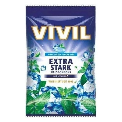 Vivil Extra silný mentol+vit.C bez cukru 120 g