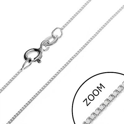 Šperky eshop Stříbrný řetízek kolmo propojené prázdné kostičky AA10.12