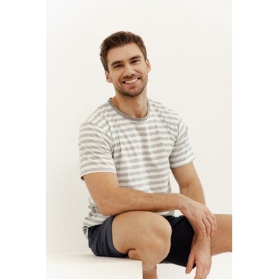 Taro pánské pyžamo 3394-Jasper šedý melír