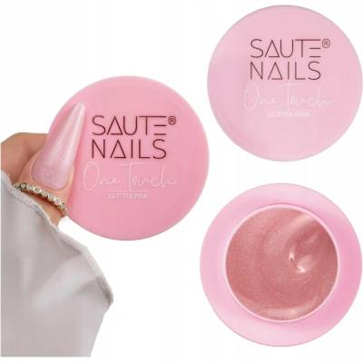 Saute Nails stavební gel Glitter pink 30 g