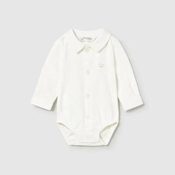 Mayoral Боди тип риза в мръсно бял цвят за новородено момче Mayoral