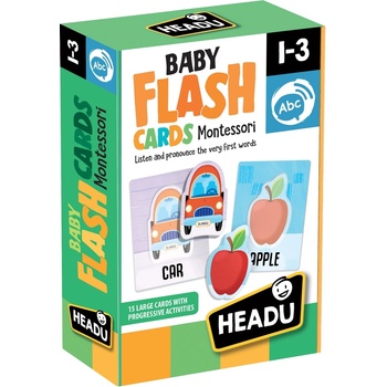 Headu Образователни флаш карти Headu - Montessori, Първи думички (HEN22700)