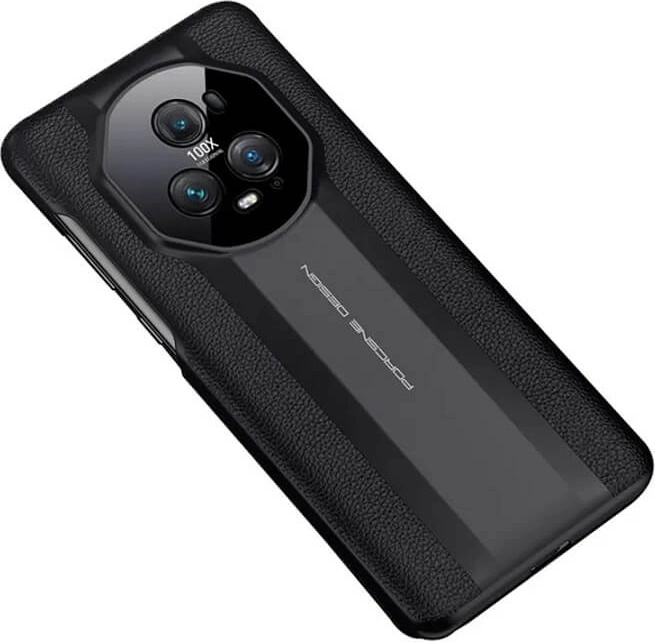 GKK Кожен Калъф за Honor Magic 5 Pro, GKK Leather Design Case, Черен (5906601319562)