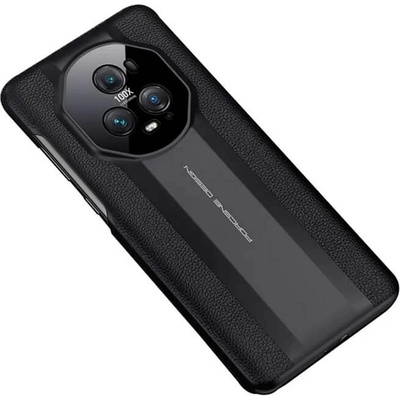 GKK Кожен Калъф за Honor Magic 5 Pro, GKK Leather Design Case, Черен (5906601319562)