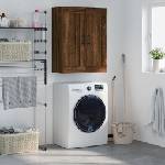 vidaXL Стенен шкаф кафяв дъб 69, 5x34x90 см инженерно дърво (830411)