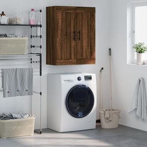 vidaXL Стенен шкаф кафяв дъб 69, 5x34x90 см инженерно дърво (830411)