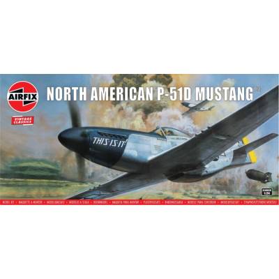 Airfix Classic Kit VINTAGE lietadlo A14001V North American P-51D Mustang 1:24