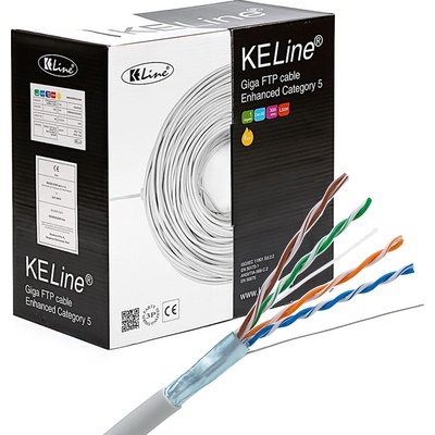 KELine KE300S24LSOH-ECA-RLX FTP (F/UTP) 4x2xAWG24 Cat 5E LSOH, 305m