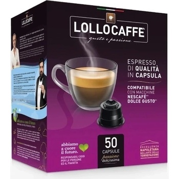 50 бр. кафе капсули Lollo Miscela Nero съвместими с Dolce Gusto