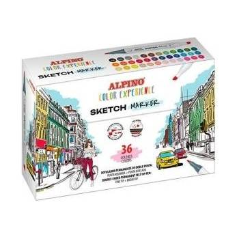 ALPINO Комплект Химикали с Филц Alpino Sketch Marker Двойно завършване Многоцветен (4 броя)