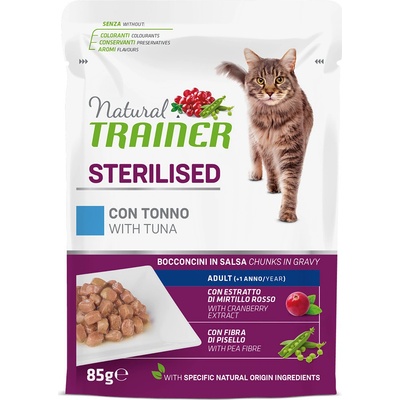 Natural Trainer Cat Sterilised tuňák 24 x 85 g