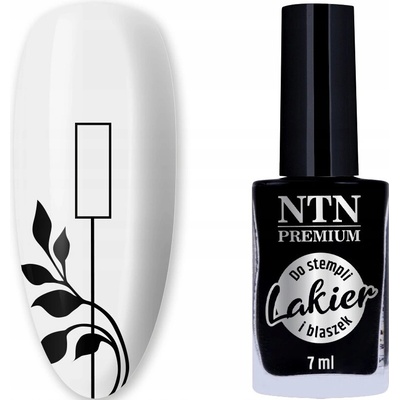 NTN Premium černý lak na razítkování a zdobení nehtů 7 ml