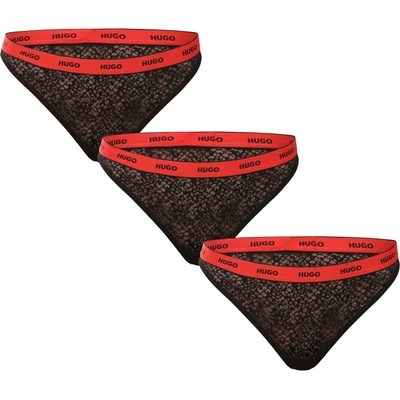 HUGO 3PACK dámska tangá (50535265 002) čierne