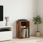 vidaXL Шкаф за грамофонни плочи Старо дърво 38 x 33 x 61 см (8012864)