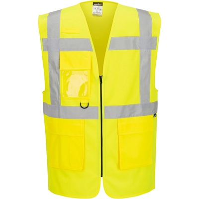Portwest hi-vis essential es1 es476 / Светлоотразителна жилетка - hv жълта 4xl (es476yer4xl)