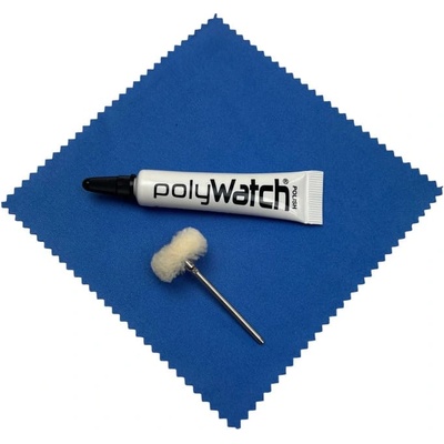 PolyWatch Комплект за Полиране на Пластикови Кристали с Висококачествена Кърпа и Четка 21мм