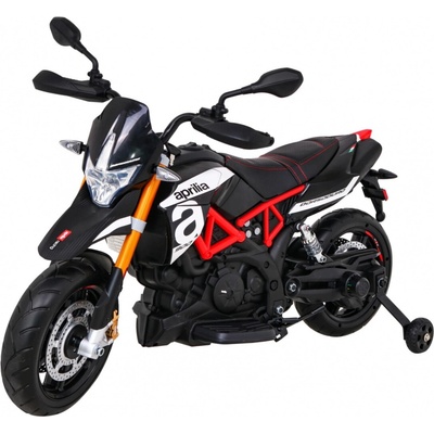 Joko elektrická motorka Aprilia 45W penové kolesá kožené sedadlo čierna