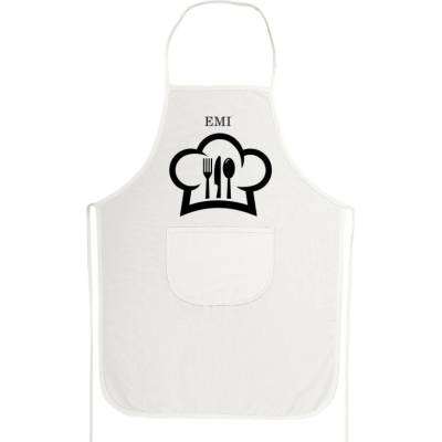 EMI Kuchynská zástera Chef biela