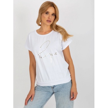 Fashionhunters White cotton blouse with RUE PARIS inscription Other