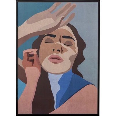 Dekorační obraz v rámu 52x72 cm LADY Bloomingville - černý