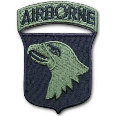 Nášivka 101. výsadková divízia Airborne suchý zips - olivová
