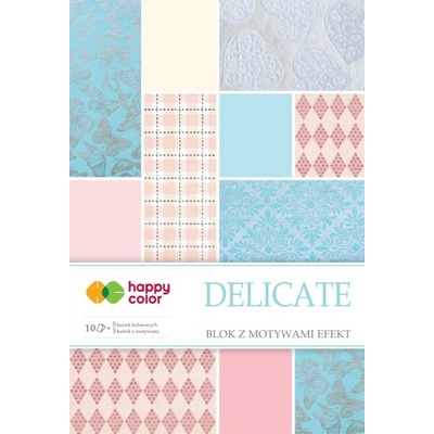 Happy Color Blok effect Delicate 20x29cm 170-220g/m2 10 listů 5 vzorů HA 7717 2029 DE